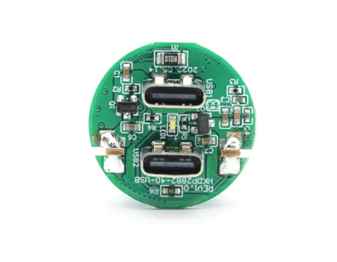 FR4 PCB สําหรับชาร์จรถยนต์ พร้อม 2 เครื่องเชื่อมประเภท C รองรับการชาร์จเร็ว 15W